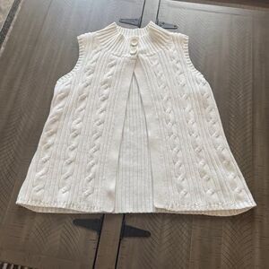 Kim Rogers Cream Vest Women’s Large Lightweight Layering